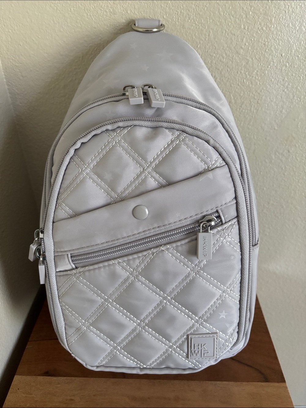 NEW IHKWIP Convertible Sidekick Sling Bag in Silver Star
